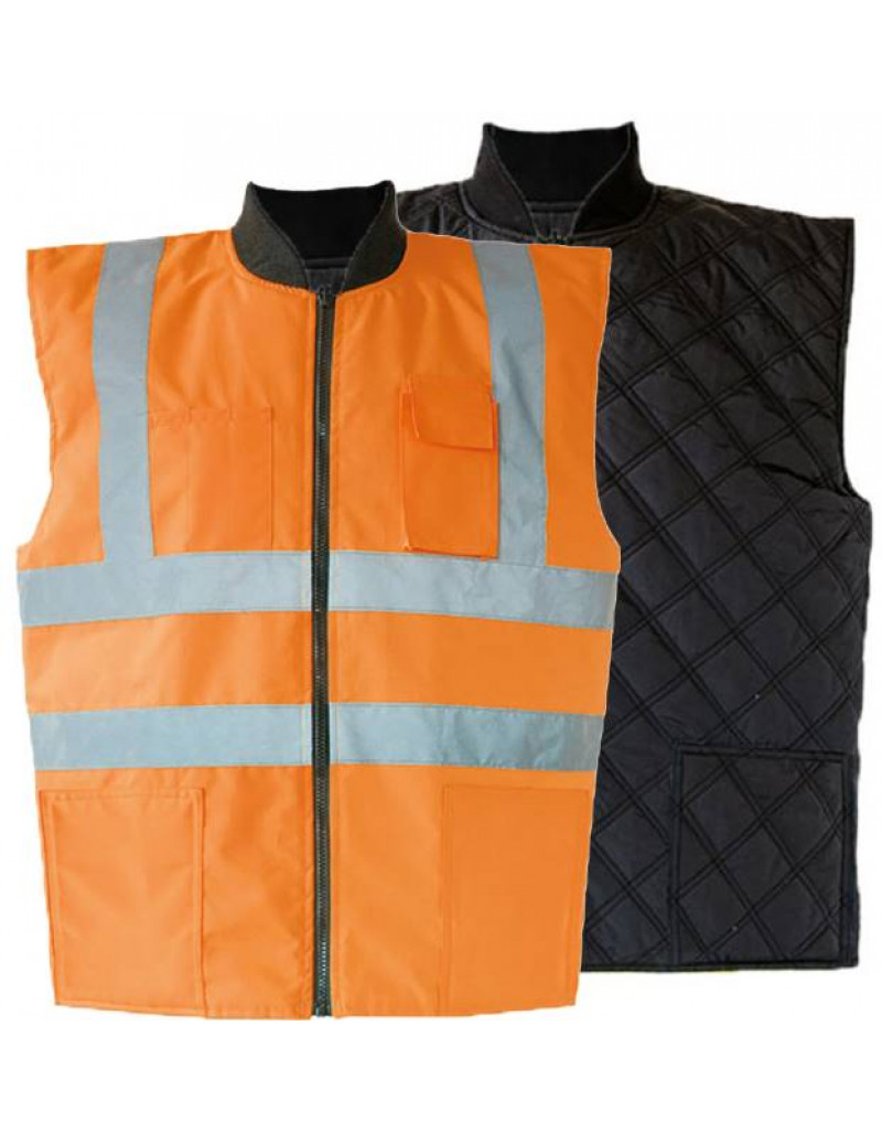 Vestă de corp reversibilă cu elemente reflectorizante